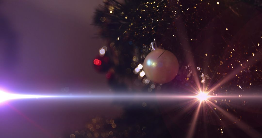 Sparkling Christmas Baubles with Moving Light Effects