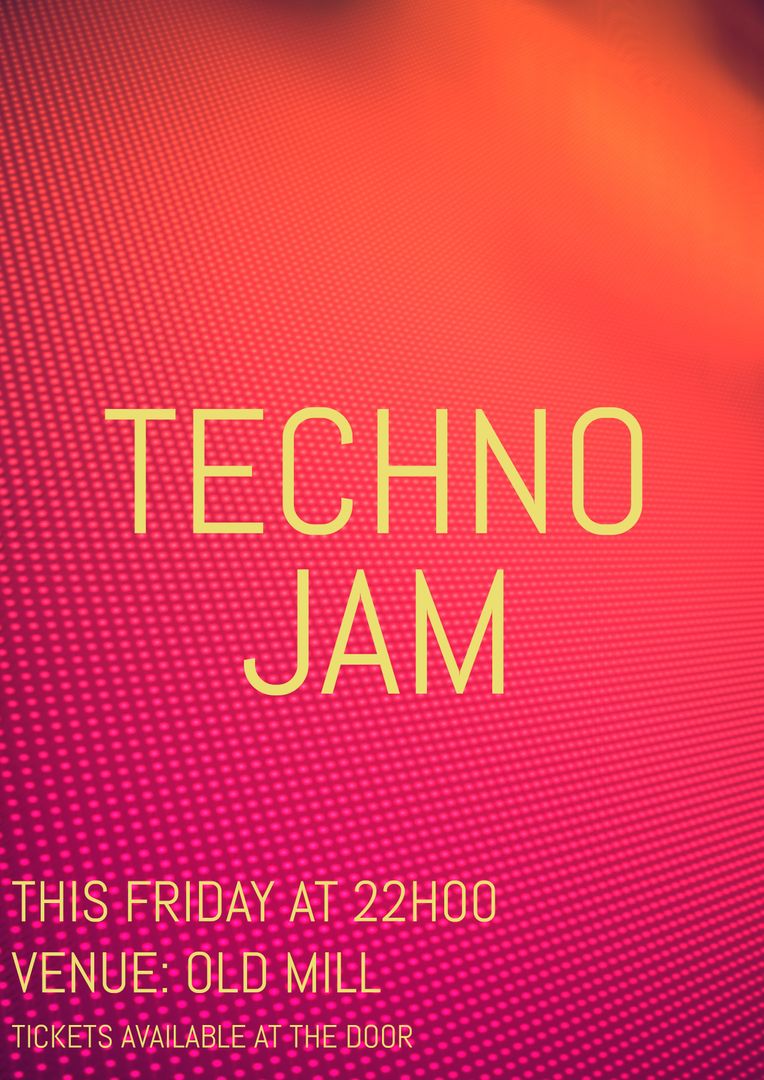 dynamic techno jam event poster with gradient background - Download Free Stock Images Pikwizard.com
