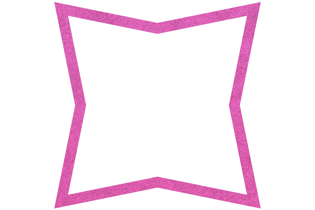 Transparent Pink Glitter Star-Shaped Frame Design