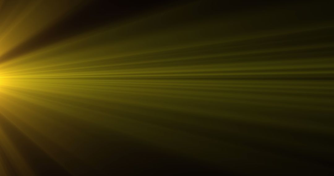 Abstract Yellow Light Rays on Black Background