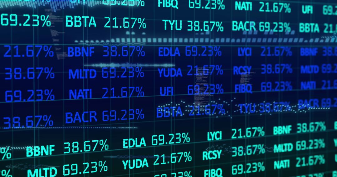 Dynamic Digital Stock Market Display Interface
