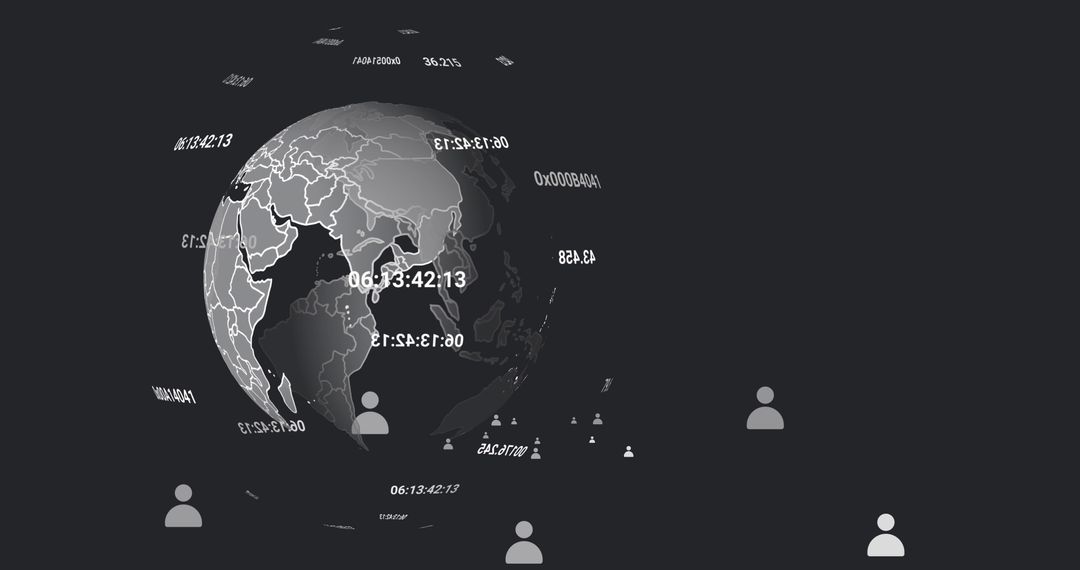 Futuristic Globe Visualization with Digital Network