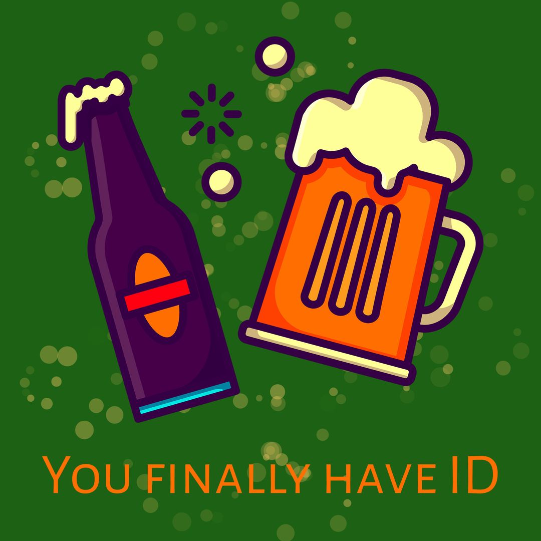 Exciting Celebration of Coming of Age with Beer Graphics