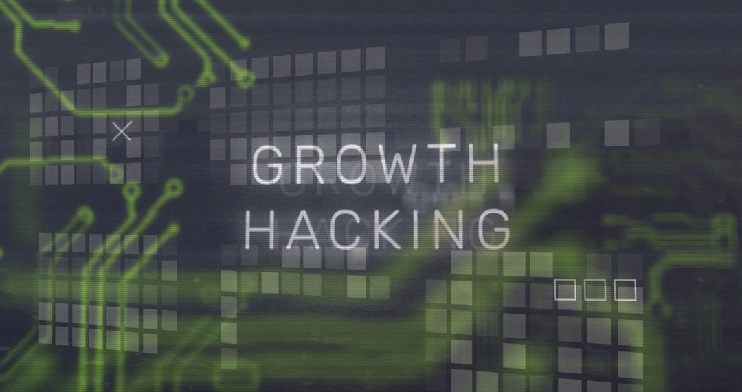 Growth Hacking Digital Interface Concept with Circuit Traces