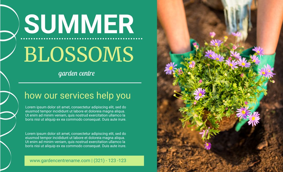 Summer Gardening Promotion Featuring Vibrant Blooms