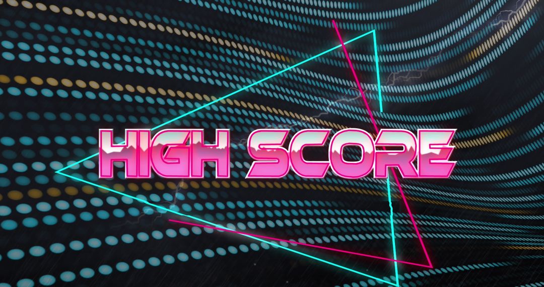 Futuristic High Score Design with Neon Elements