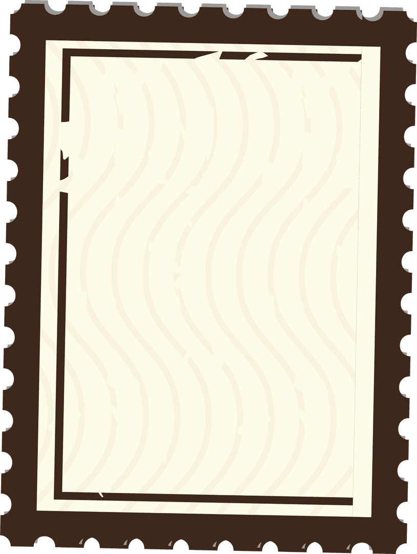 Vintage Transparent Stamp Frame with Perforated Edges