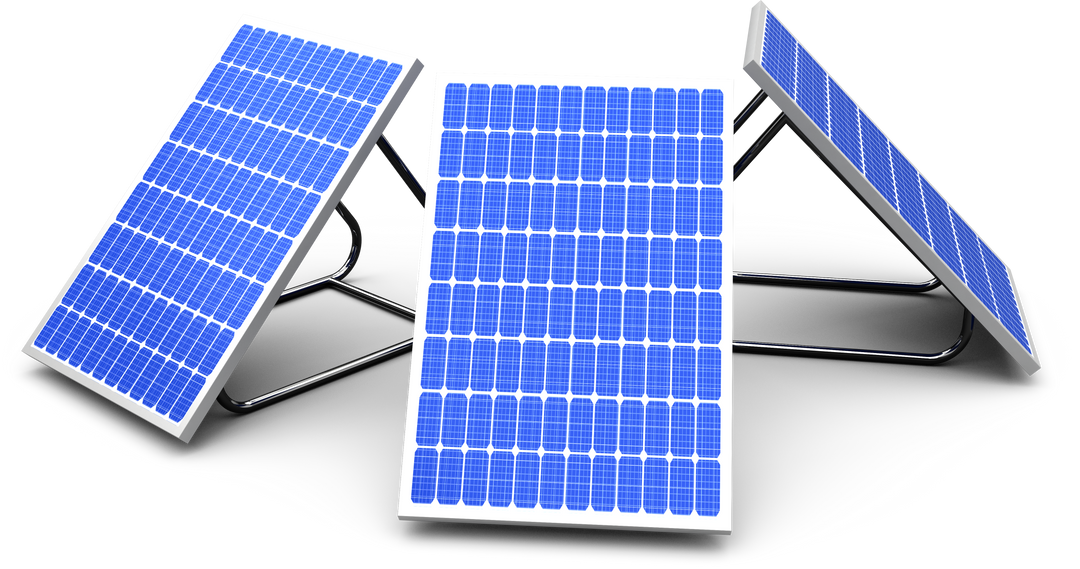 Transparent Three Portable Solar Panels on Metal Stands, Renewable Energy Concept - Download Free Stock Images Pikwizard.com