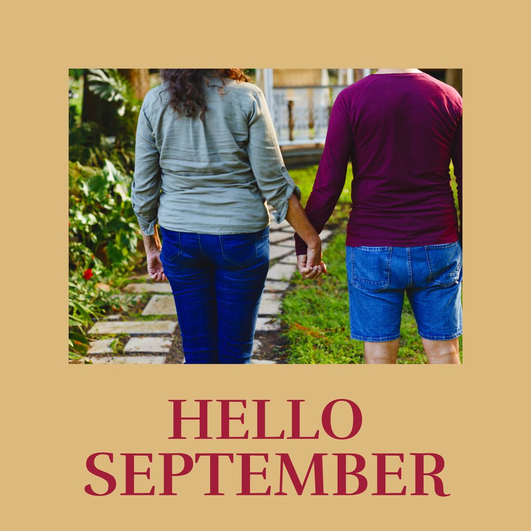 Couple Walking Outdoors Embracing September's Arrival