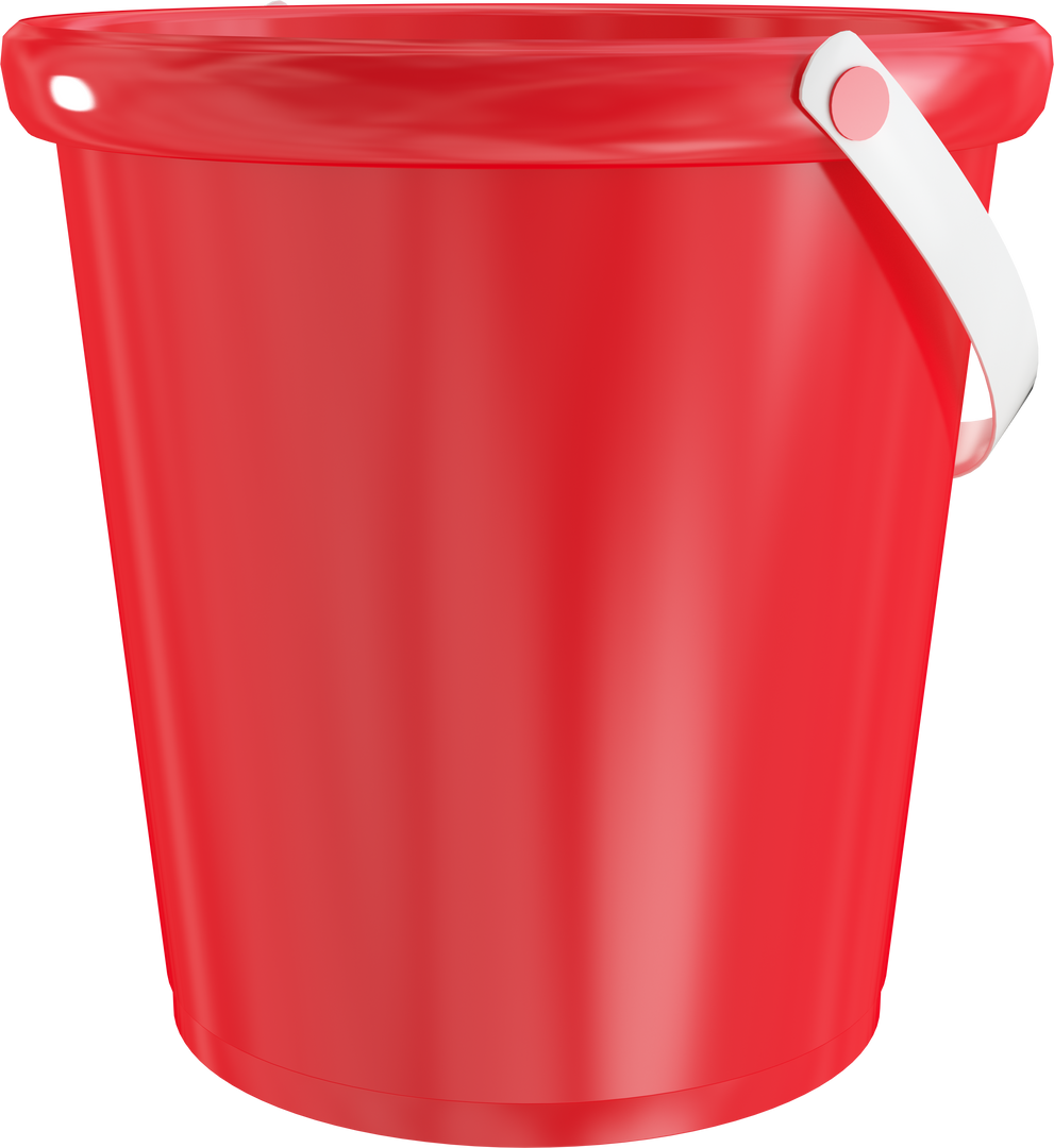 Red Plastic Bucket on Transparent Background for Illustration and Design - Download Free Stock Images Pikwizard.com