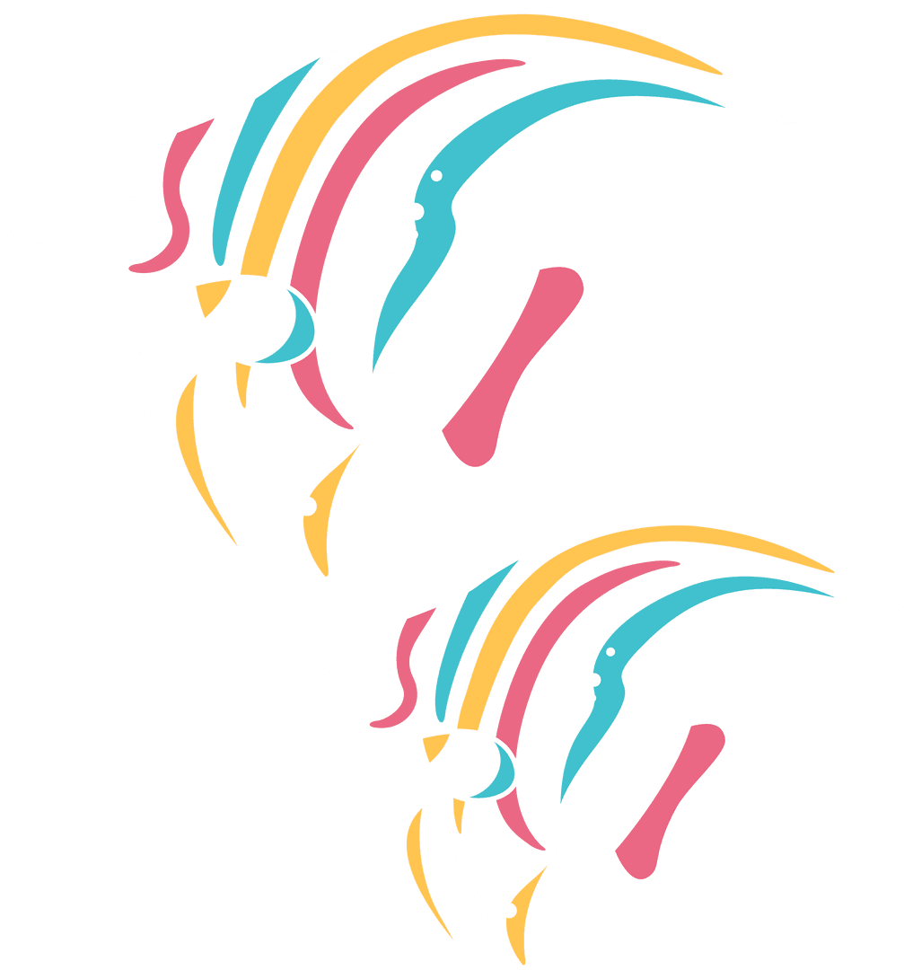 Vibrant Minimalist Tropical Fish Vector Art on Transparent Background
