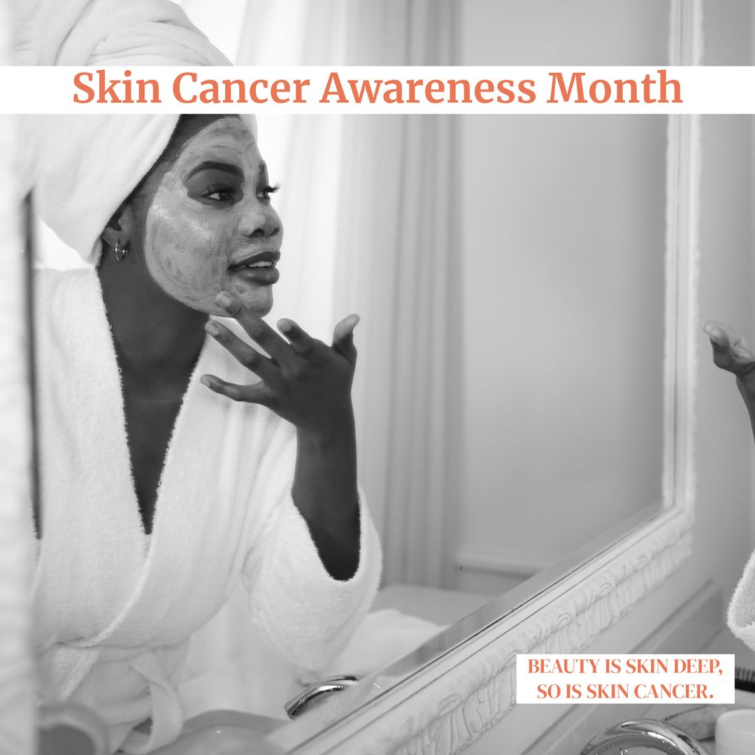 African American Woman Highlighting Skin Cancer Awareness Month - Download Free Stock Templates Pikwizard.com