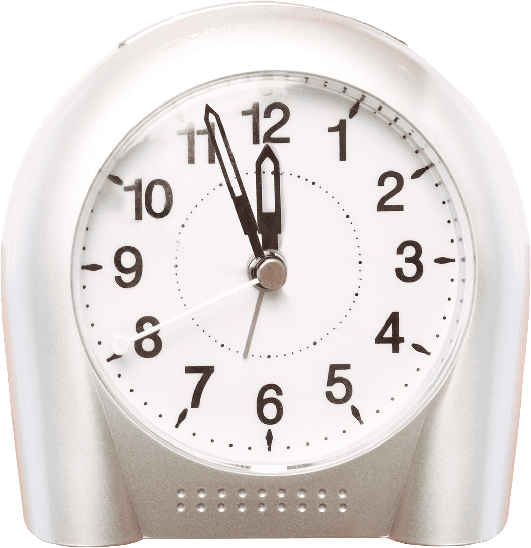White Analog Clock on Transparent Background for Time and Planning - Download Free Stock Images Pikwizard.com