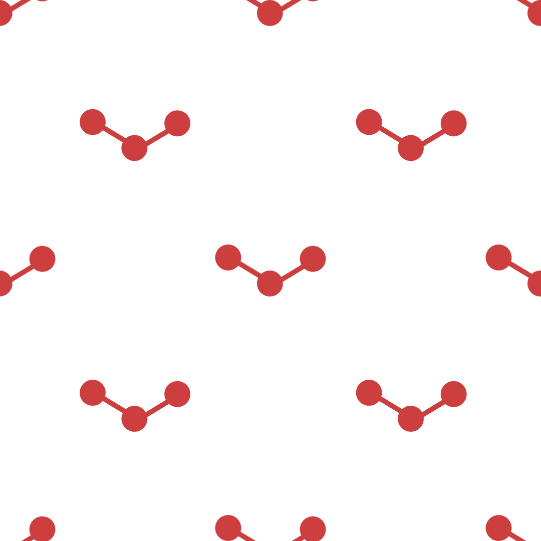 Red Molecule Pattern on Transparent Background for Chemistry Design