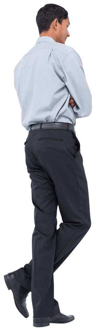 Confident Man in Formal Attire on Transparent Background