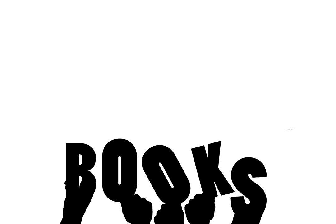 Transparent Illustration of Books in Raised Hands Symbolizing Education