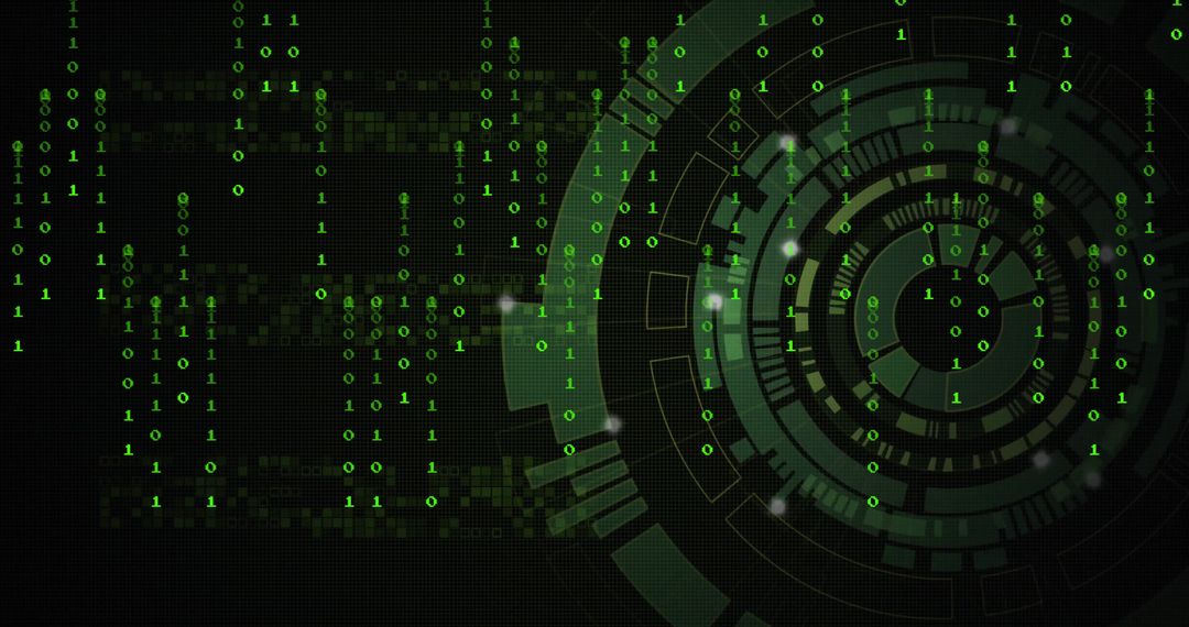 Digital Data Analysis with Code Matrix and Virtual Radar Interface - Free Images, Stock Photos and Pictures on Pikwizard.com