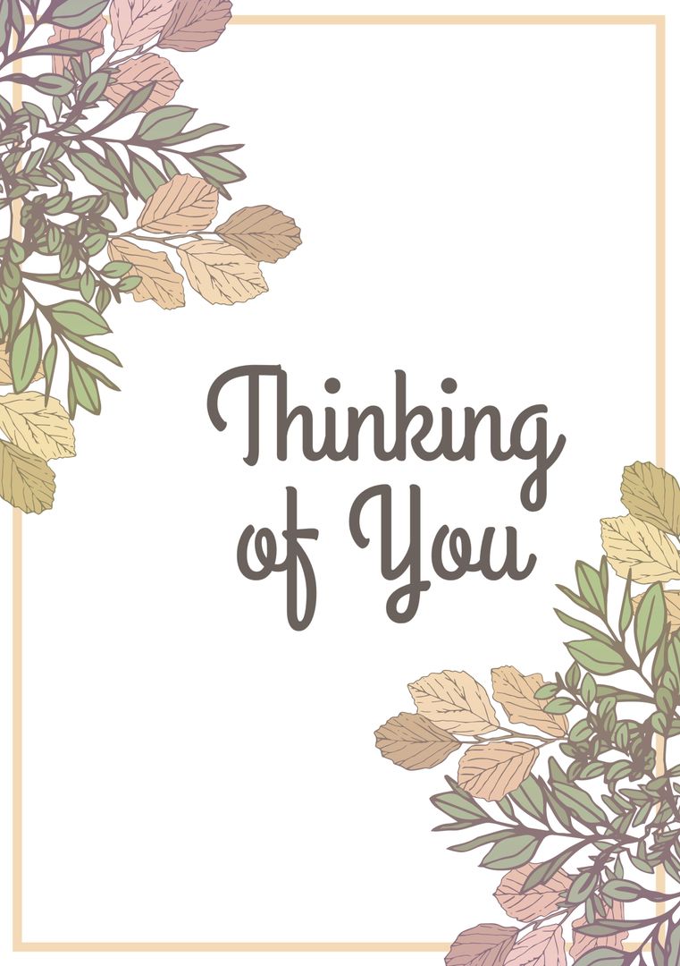 Elegant Foliage Thinking of You Card Design