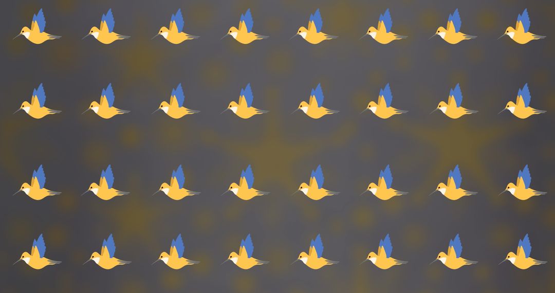 Digital Bird Pattern with Blurred Stars on Grey Background - Free Images, Stock Photos and Pictures on Pikwizard.com