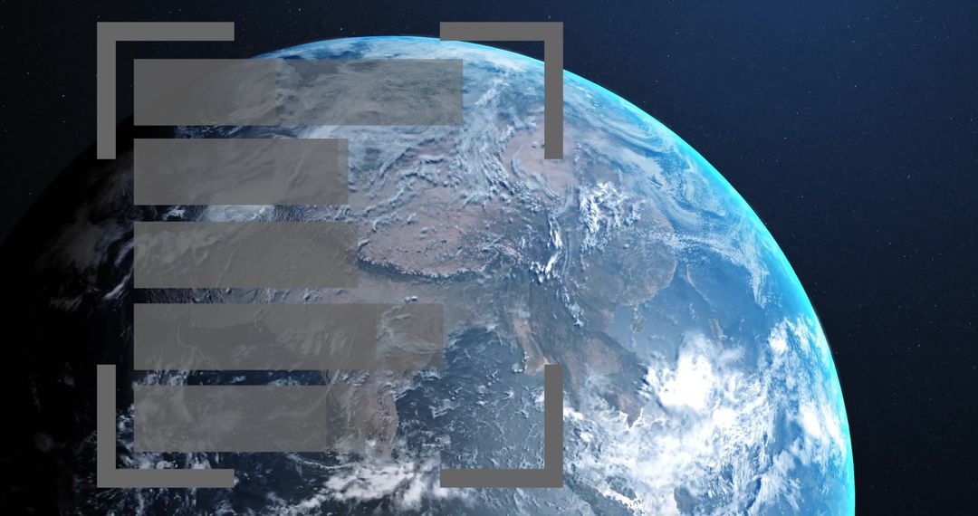 Global Digital Data Flow Concept with Earth View