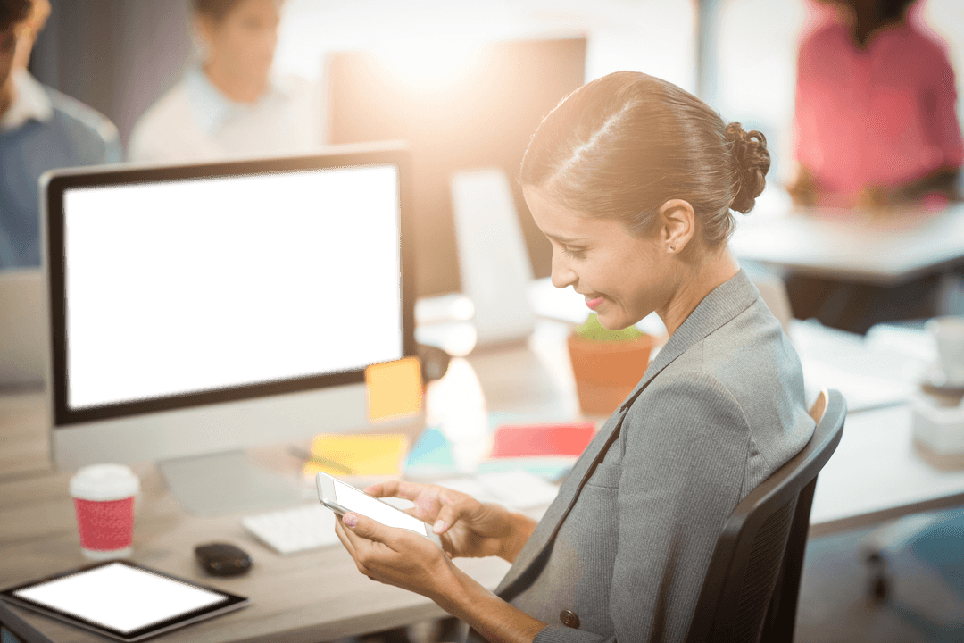 Transparent Screen Office Creative Space Technology Usage