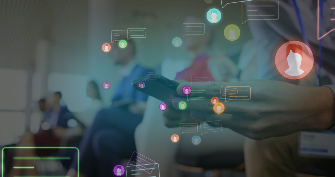 Business Professional Integrating Social Media Technology