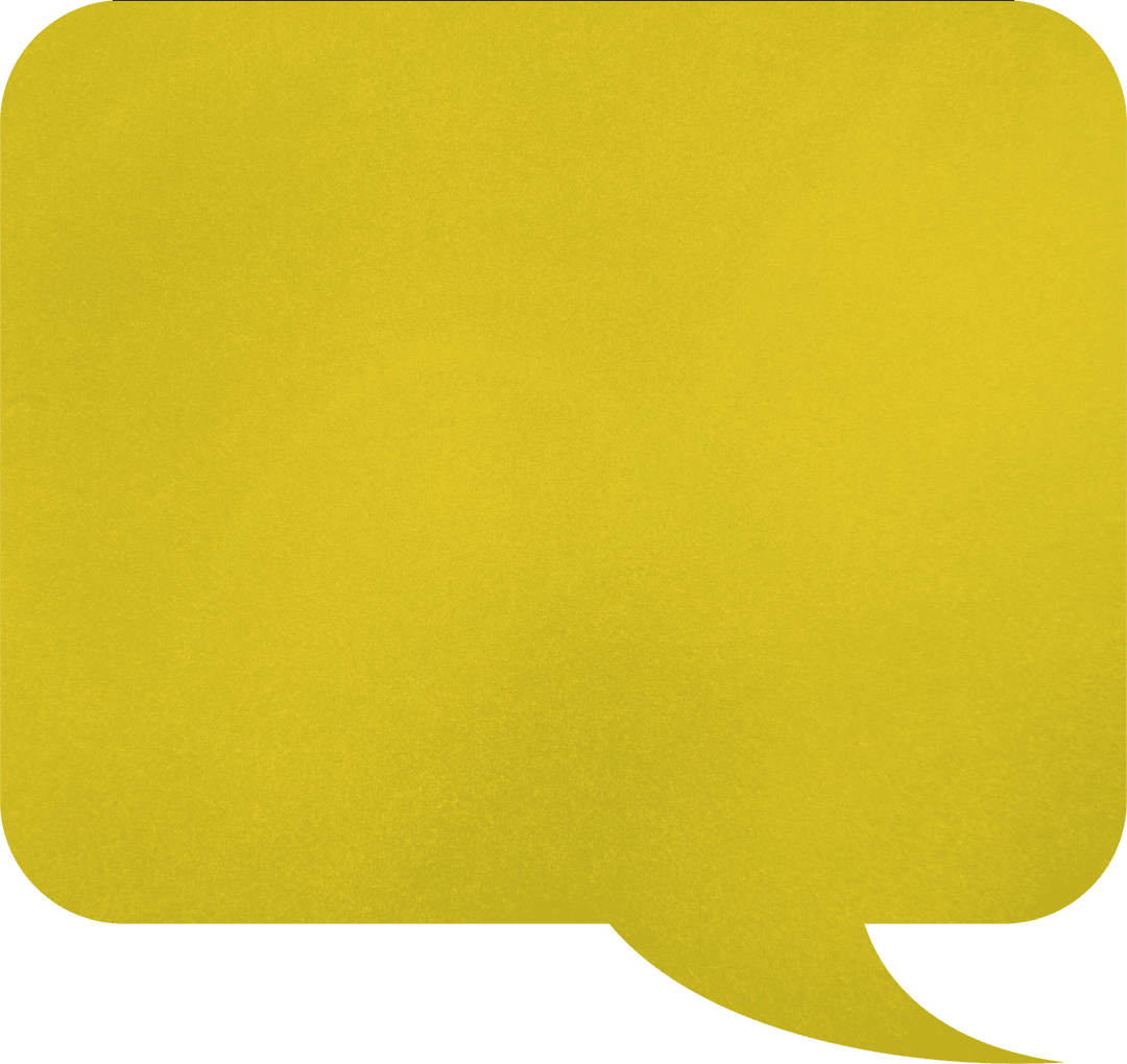 Transparent Yellow Speech Bubble Illustration