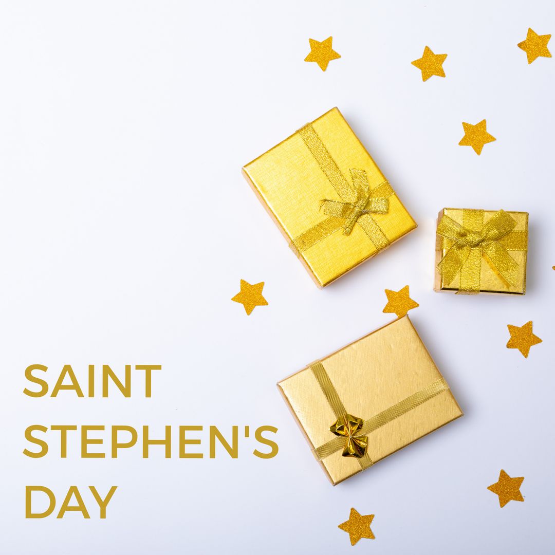 Saint Stephen's Day Celebration with Golden Gifts and Stars