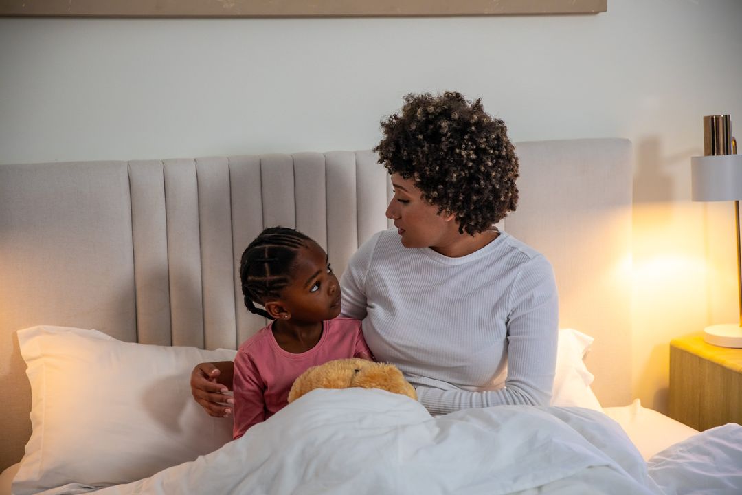 Mother and Daughter Bonding Time at Bedside