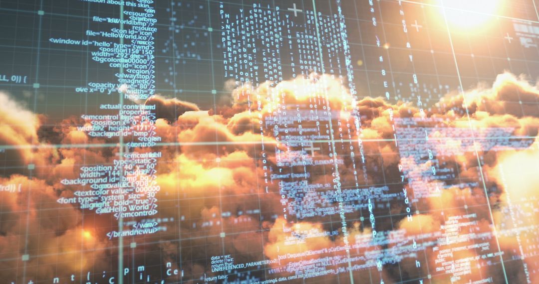 Digital Cloud Computing and Data Concept