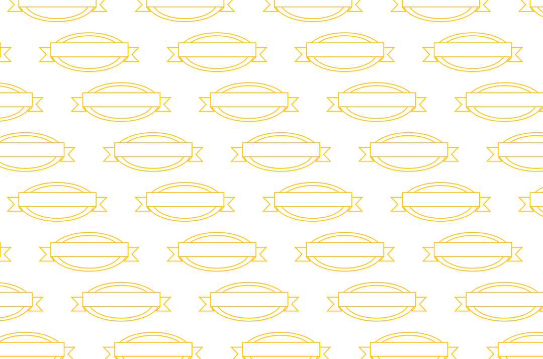 Yellow Ribbon Banners Pattern on Transparent Background for Graphic Design