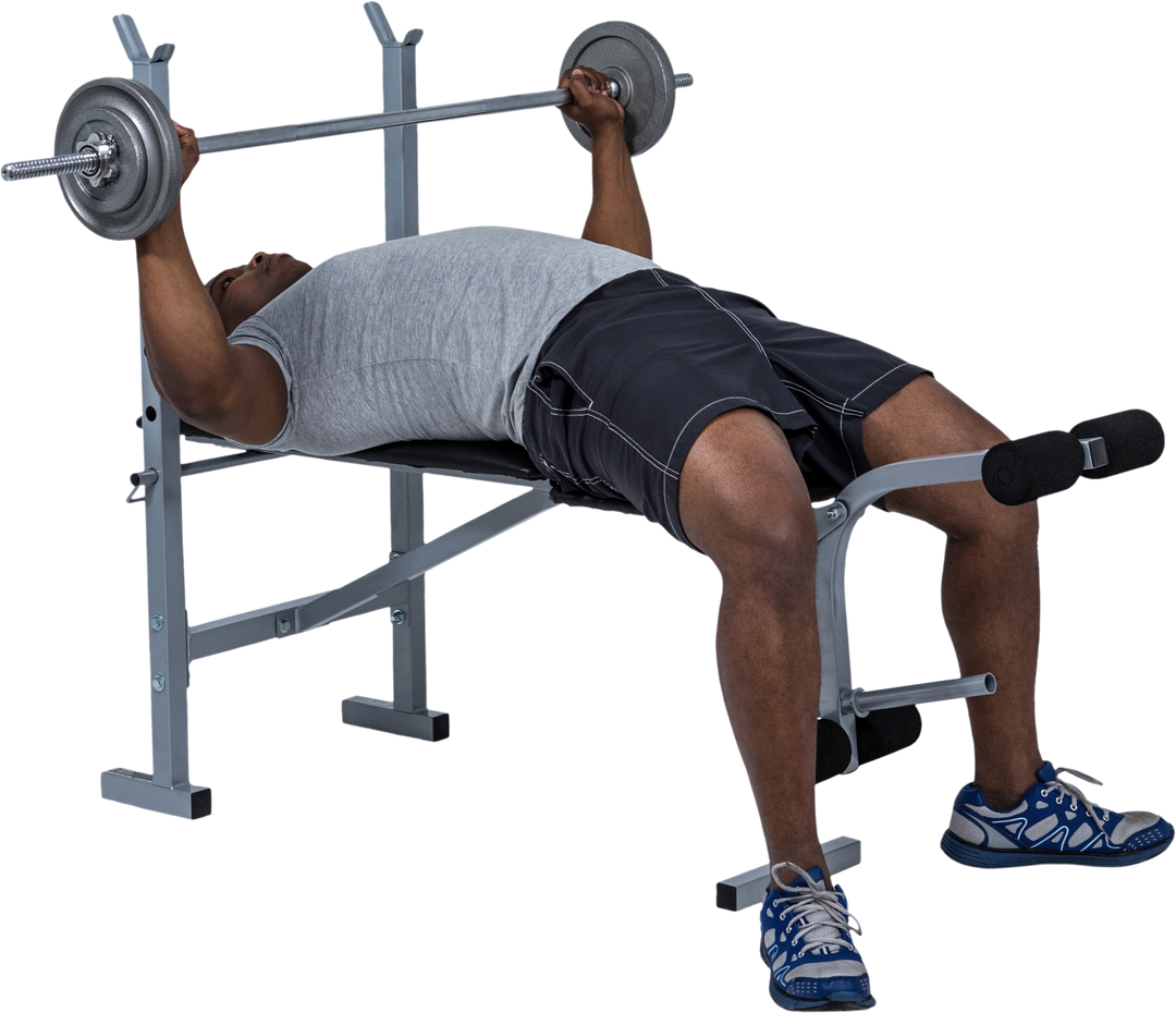 Transparent Fit Man Bench Pressing Barbell - Download Free Stock Images Pikwizard.com