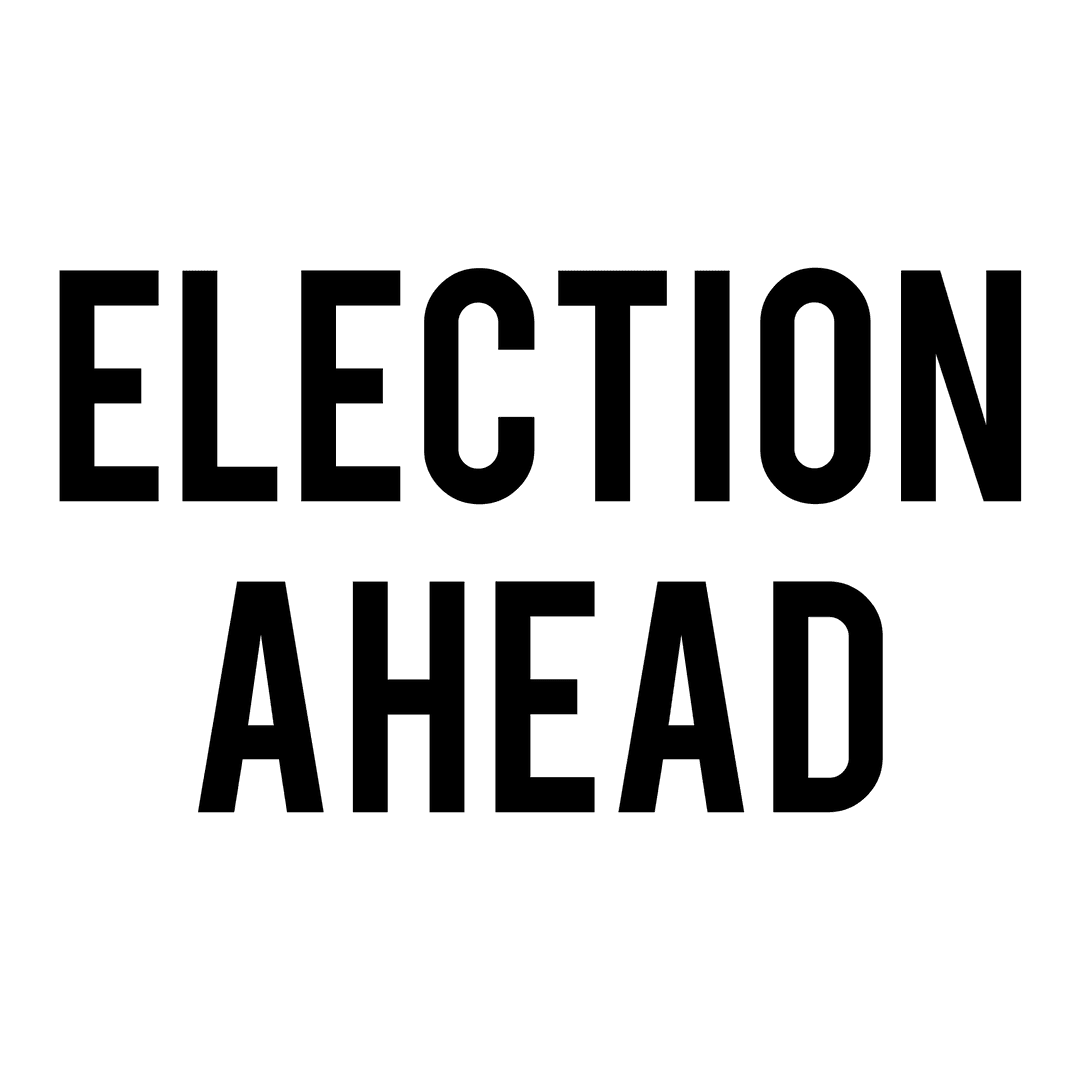 Transparent Election Ahead Text for Voting Campaigns