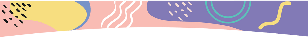 Abstract Geometric Strip with Pastel Blocks on Transparent Background