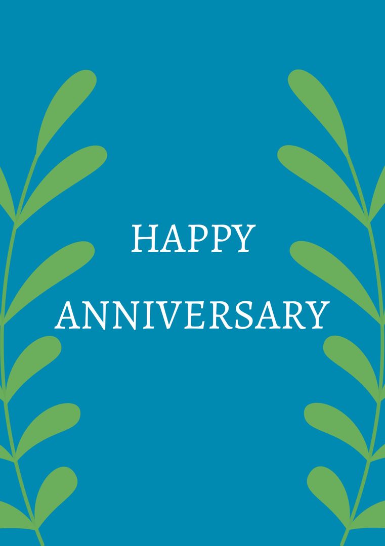 Elegant Anniversary Card with Foliage Design