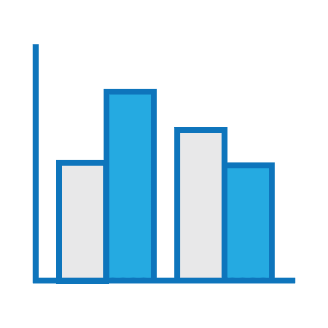 Transparent Business Bar Chart for Economic Analysis