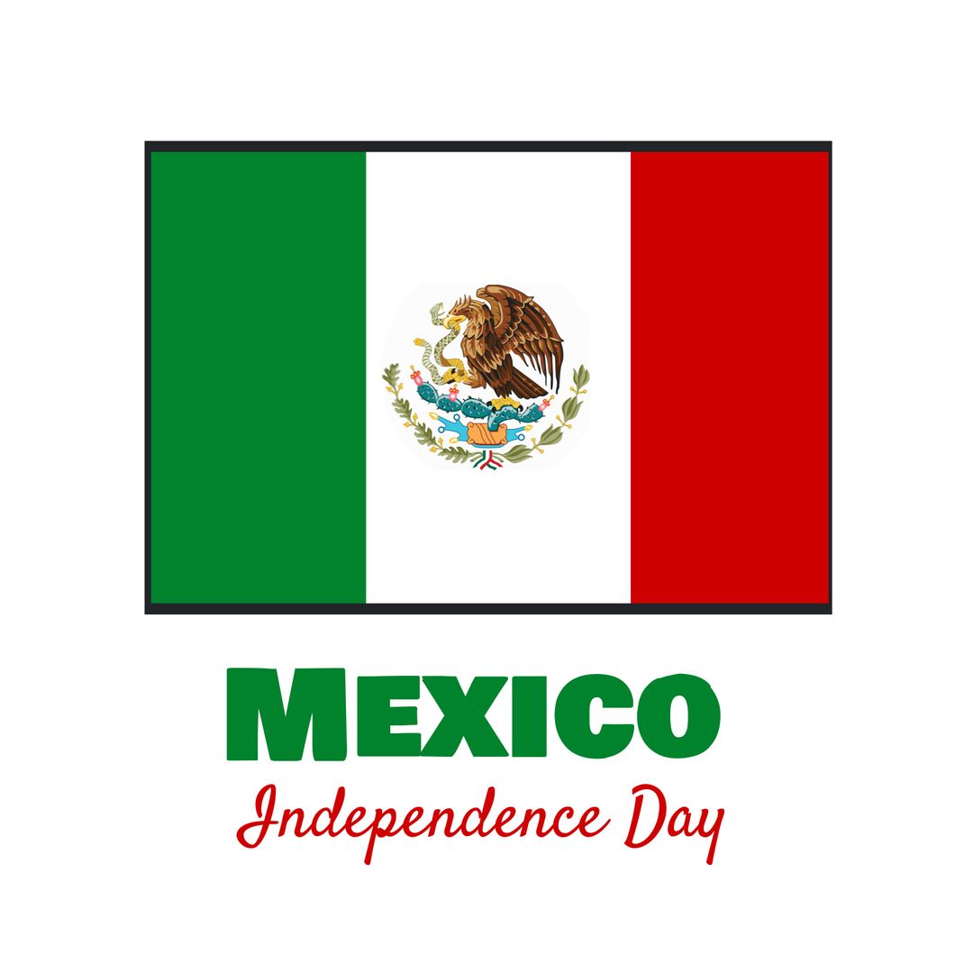Mexican Flag with Independence Day Celebration Design