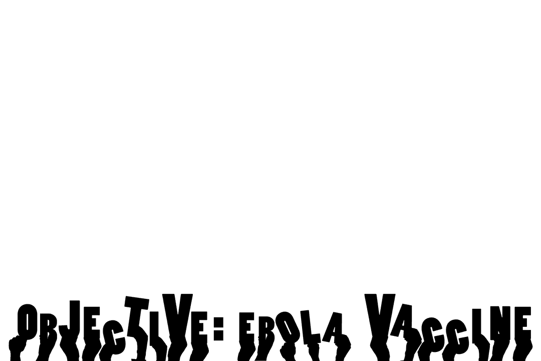 Transparent Hands Holding Ebola Vaccine Objective Text Concept