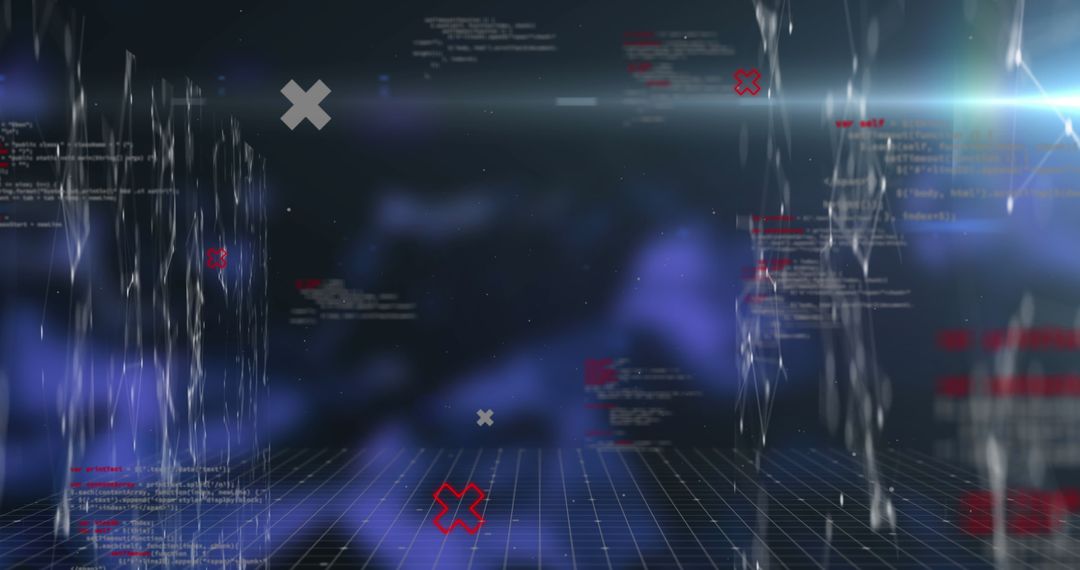 Futuristic Digital Data Processing with Abstract Shapes