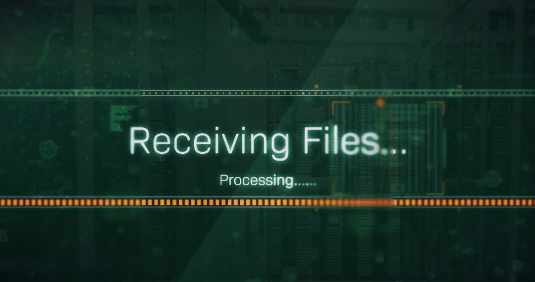 Digital File Transfer Running Over Network Servers Background