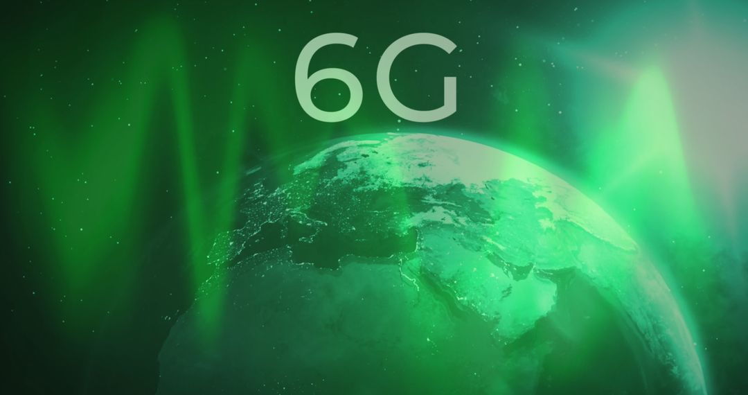 6G Technology Concept with Glowing Green Globe - Free Images, Stock Photos and Pictures on Pikwizard.com