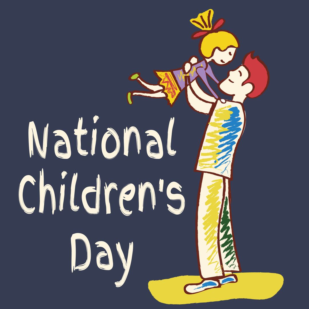 National Children's Day Celebration Art with Parent and Child