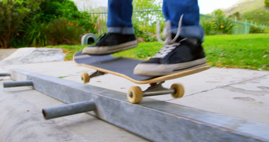 Skateboarder Grinding on Rail with Blurred Motion - Free Images, Stock Photos and Pictures on Pikwizard.com