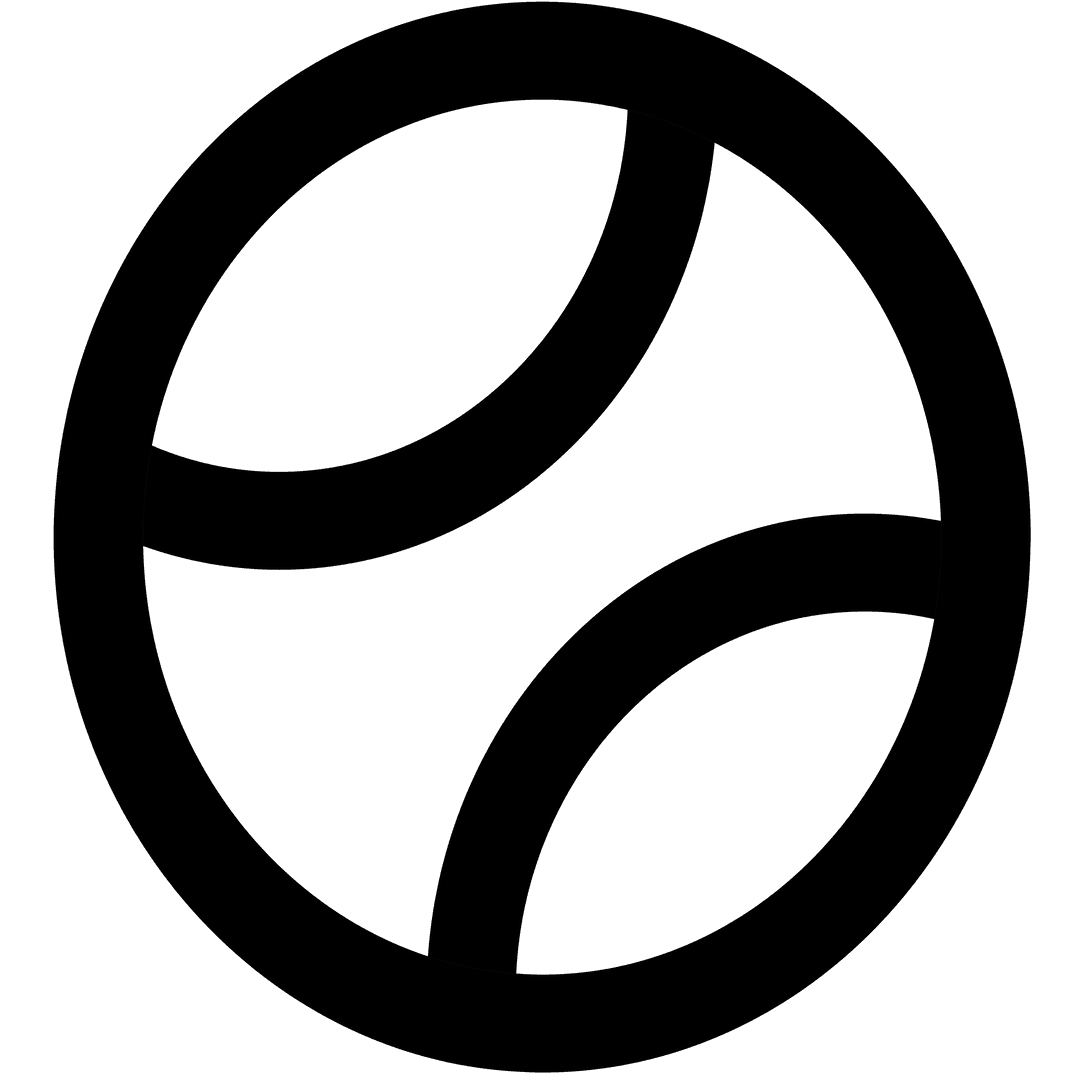 Transparent Black Ball Outline on Clear Background