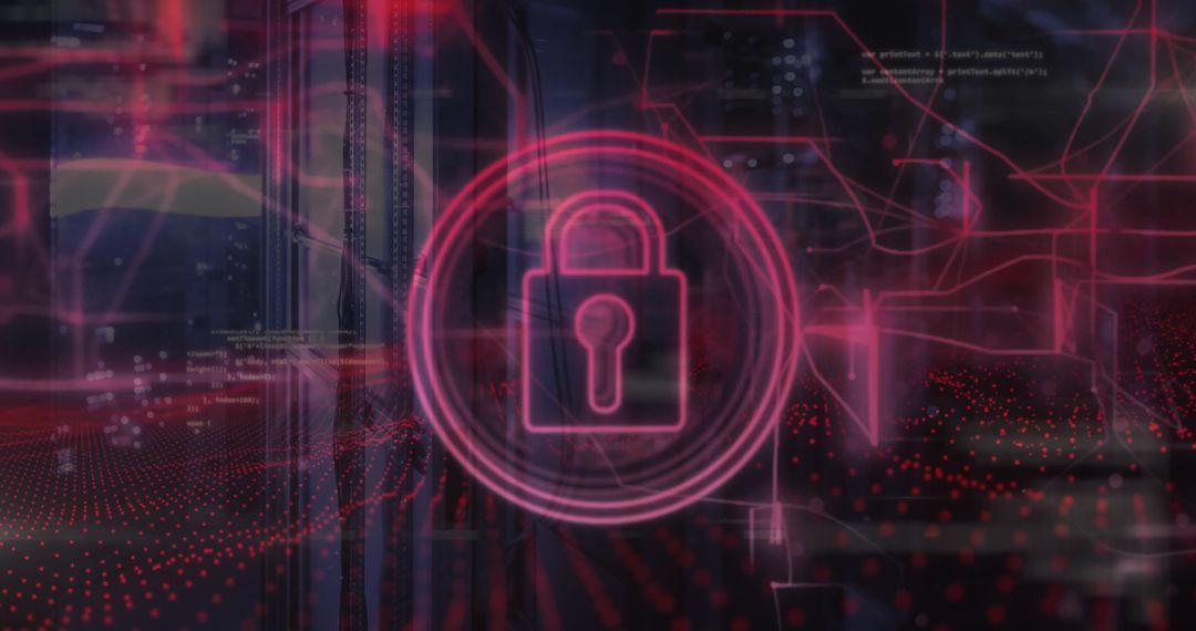 Digital Lock Symbolizing Advanced Cybersecurity Technology
