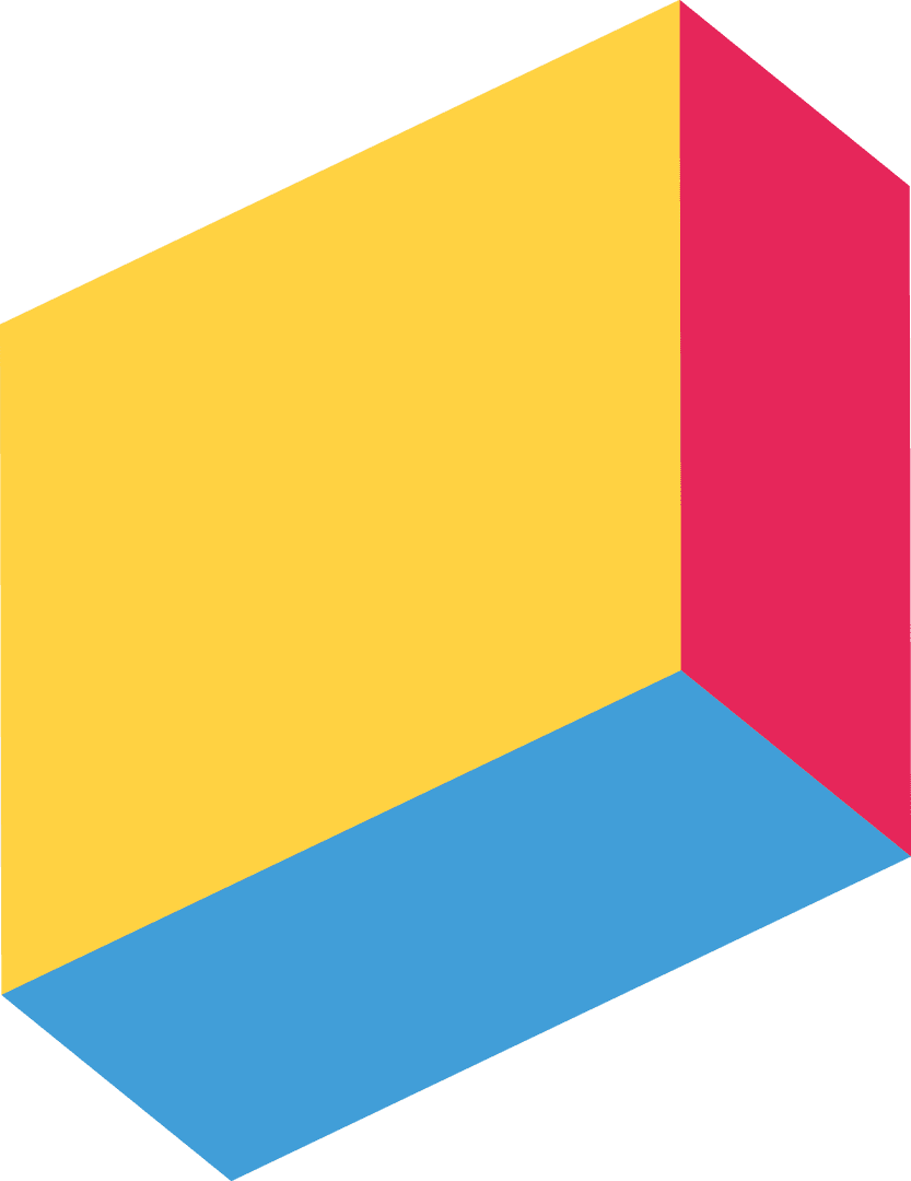 Colorful Geometric Brick on Transparent Background Vector Illustration