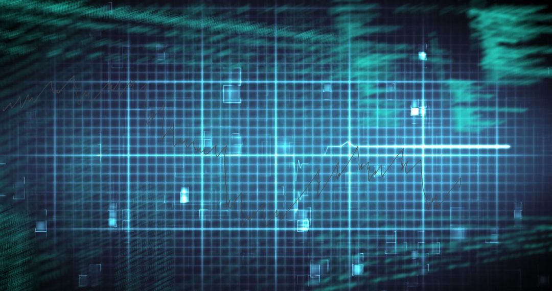 Abstract Digital Data Overlay on Cardiograph Grid