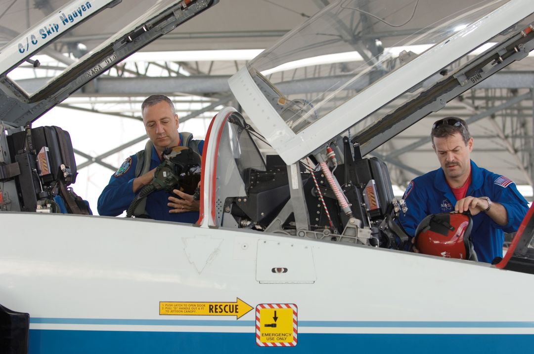 STS-125 Crew prepping for T-38 flights - Free Images, Stock Photos and Pictures on Pikwizard.com