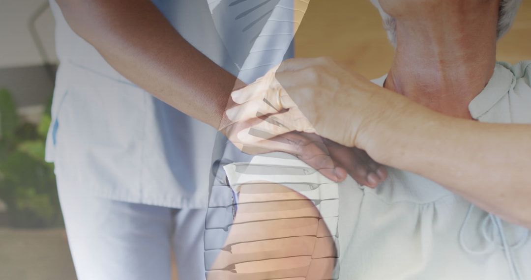 Medical Support for Seniors Overlapping DNA Helix