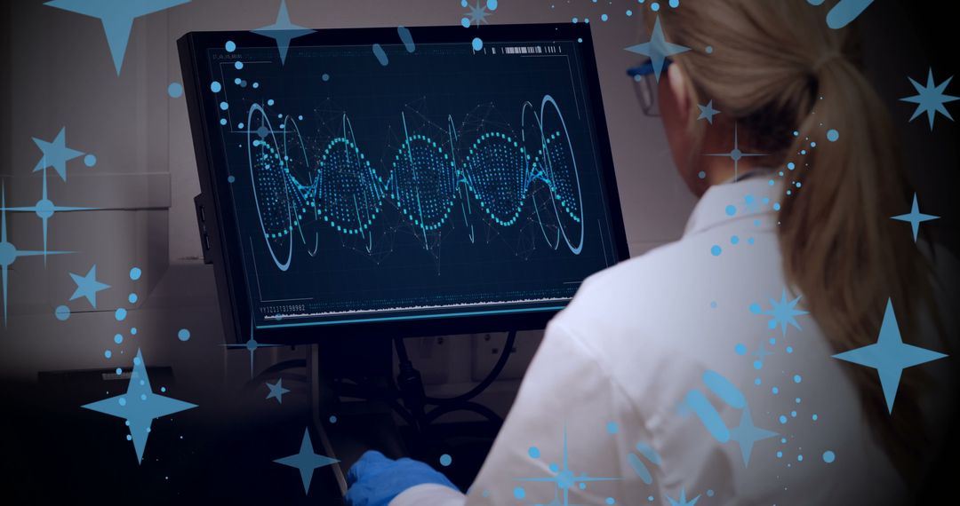 Scientist Analyzing Complex Data Patterns on Computer in Laboratory - Free Images, Stock Photos and Pictures on Pikwizard.com